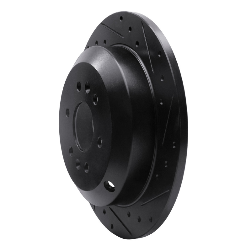 Kia BORREGO Brake Rotor (1) - Rear Right - R1 Concepts - Drilled & Slotted - Black - `09-`10